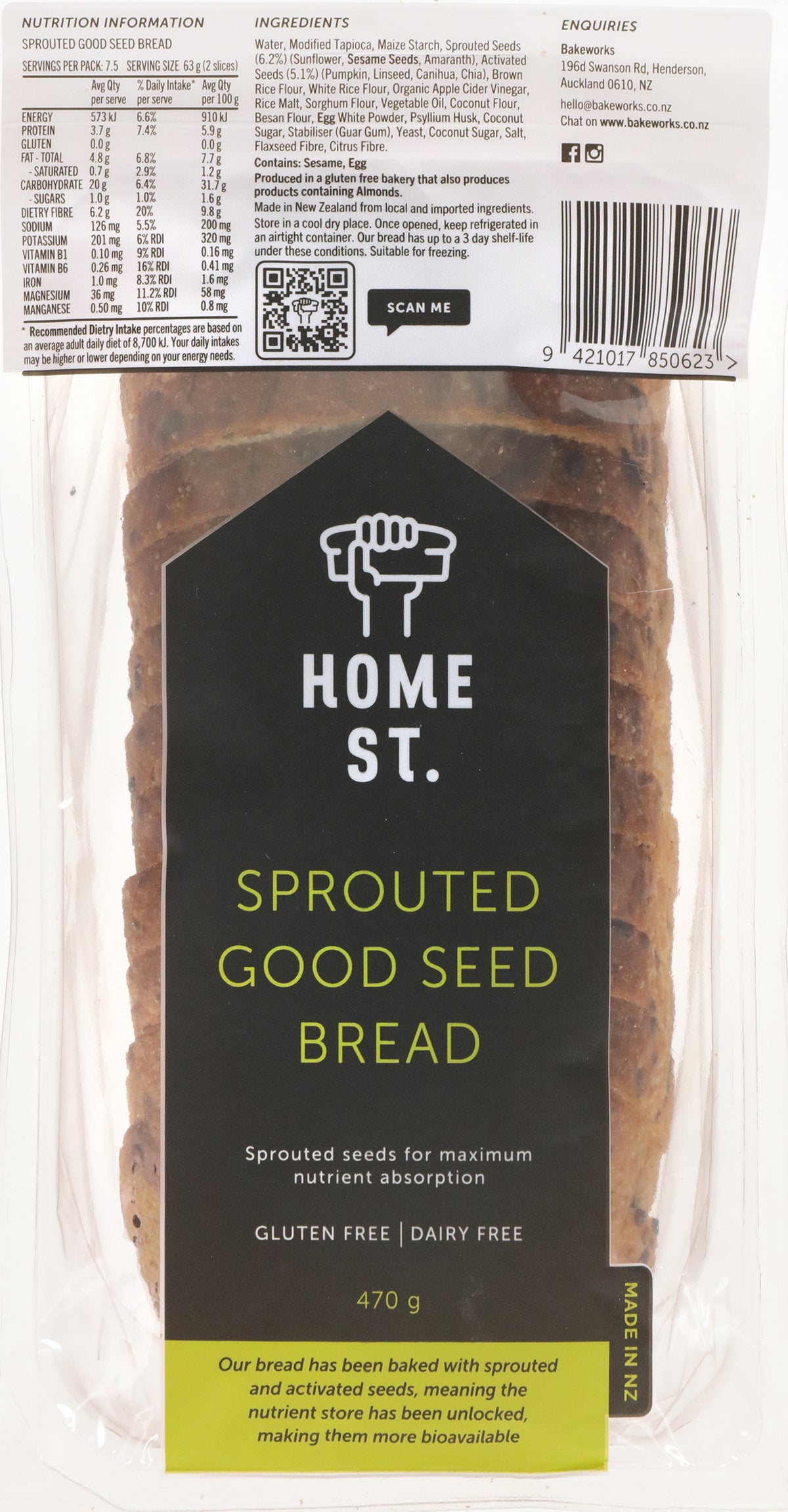 Home St. Sprouted Good Seed Bread 470g