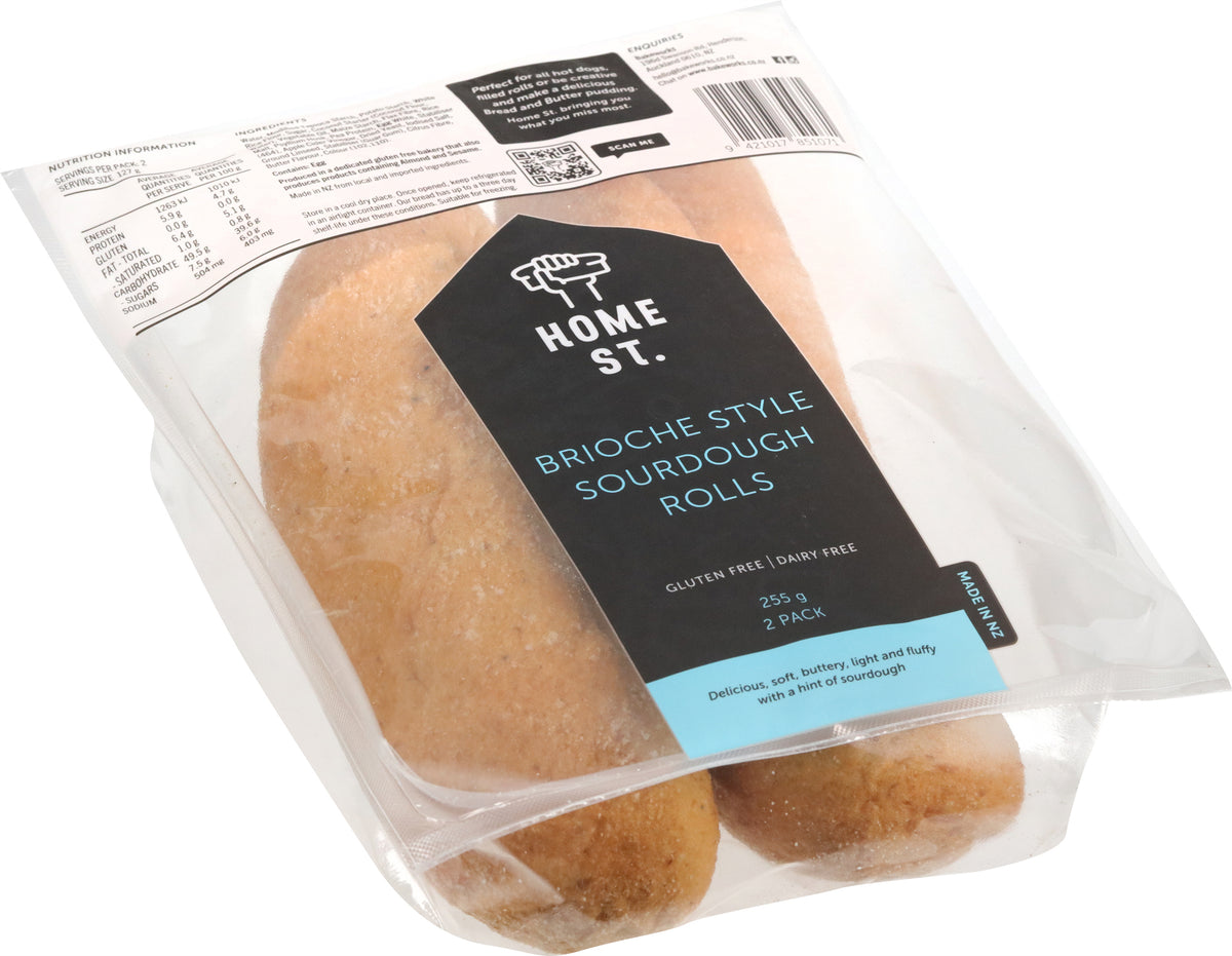 Home St. Brioche Style Sourdough Rolls 2 pack 255g