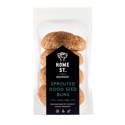 Home St. Sprouted Good Seed Buns 4 pack 360g